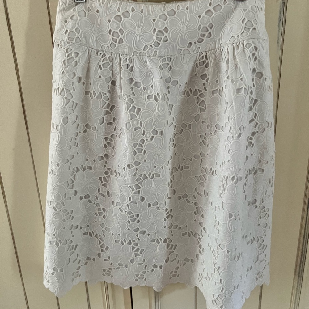 Lilly Pulitzer Elegant White Lace Skirt